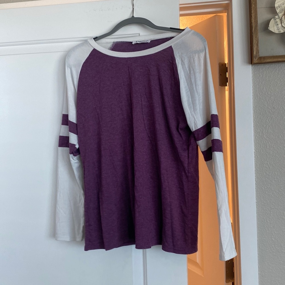 Purple baseball long sleeve shirt